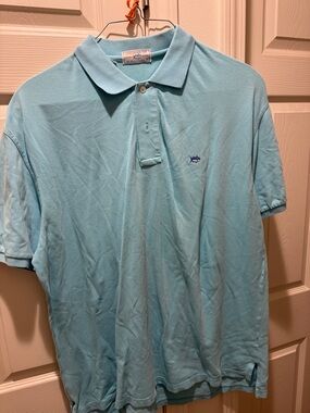 Southern Tide Men's Polo in Aqua Blue